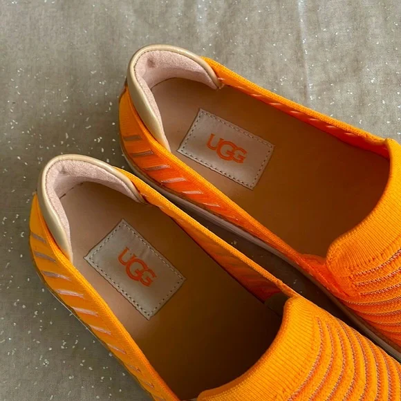 Brand New UGG Sammy Breeze Slip-On Bright Neon Orange Sneakers - Picture 5 of 16